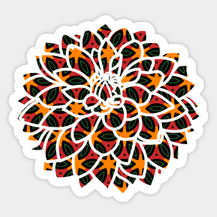 Africa Pattern Flower Design Sticker